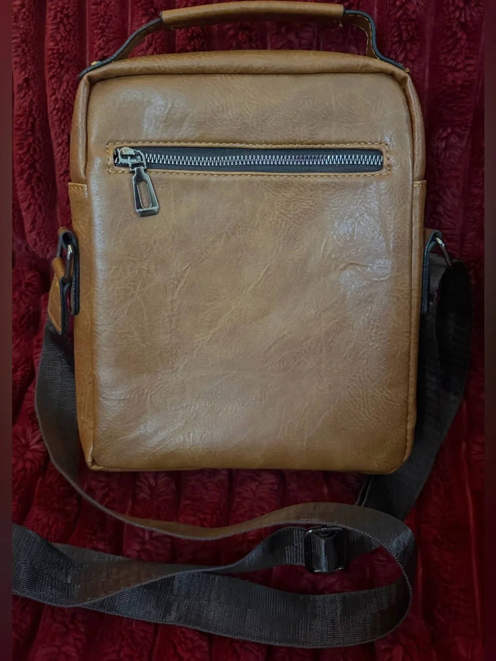 WEIXIER Men’s Brown Messenger Crossbody Bag
